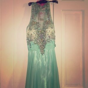 Mint prom dress